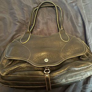Tignanello Shoulder Bag Purse Dark Brown Medium Size